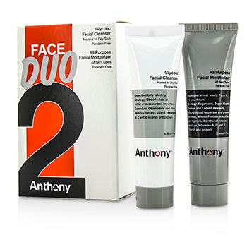 Logistics For Men Face Duo Kit: Glycolic Facial Cleanser 30ml + All Purpose Facial Moisturizer 30ml Anthony Image