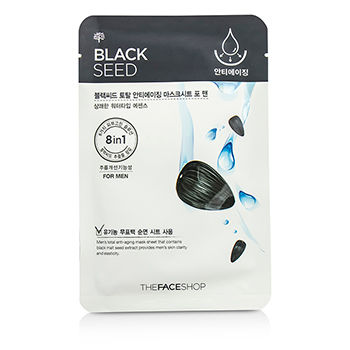 Black Seed Total Anti-Aging Mask Sheet For Men The Face Shop Image