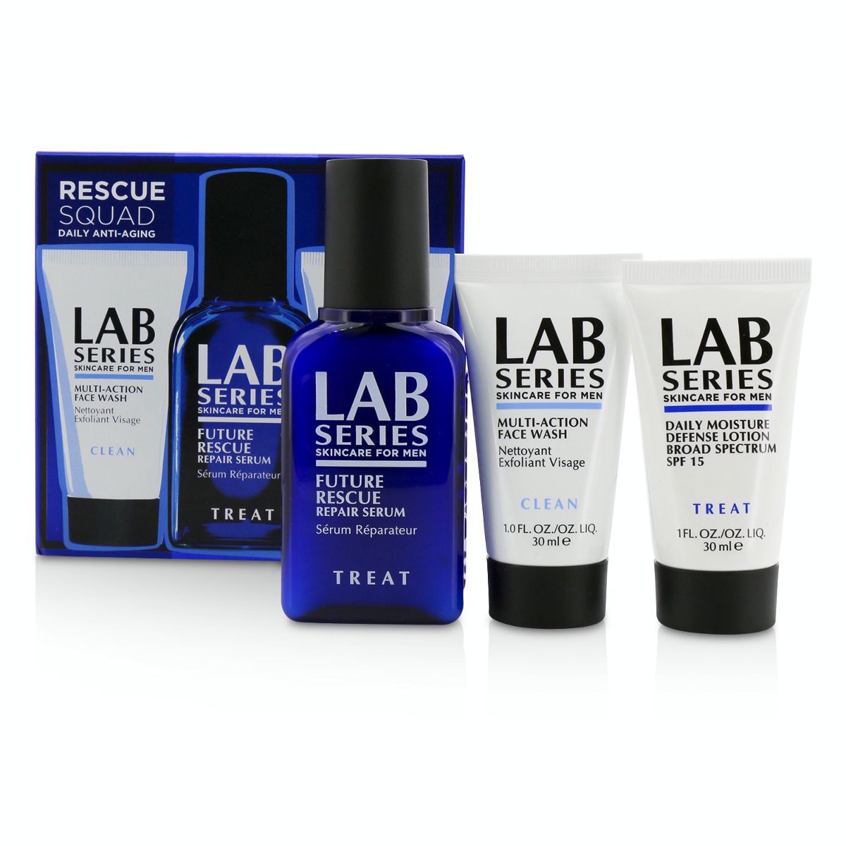 Lab Series Rescue Squad Set: Multi-Action Face Wash 30ml + Repair Serum 50ml + Lotion 30ml Aramis Image
