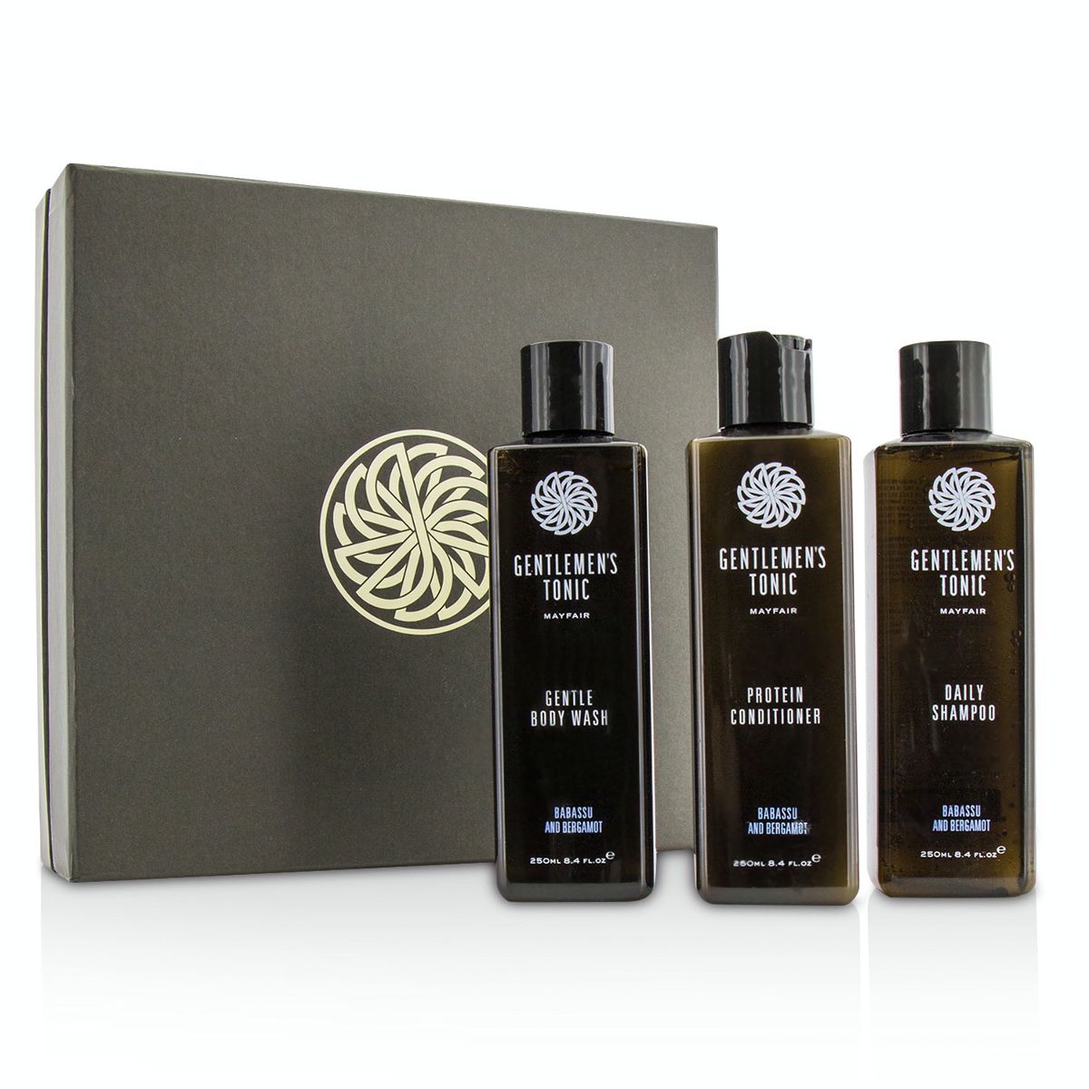 Shower Gift Set: Gentle Body Wash 250ml + Daily Shampoo 250ml + Protein Conditioner 250ml Gentlemens Tonic Image