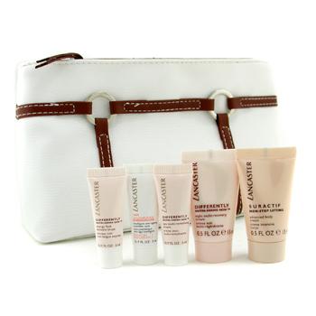Differently Travel Set: Elixir + Eye Cream + SKincare Brush + Night Cream + Body Cream + Bag