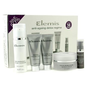 Anti-Ageing Detox Regime: Cleanser + Peel + Cellular Capsules + Marine Cream + Eye & Lip Cream Elemis Image