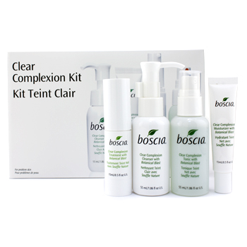 Clear Complexion Kit (For Problem Skin): Cleanser 55ml + Tonic 55ml + Moisturizer 15ml + Treatment 15ml