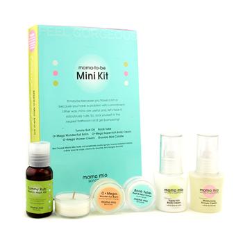 Mama Mio Mini Kit: Shower Cream + Super-Rich Body Cream + Tummy Rub Oil + Boob Tube + Wonder-Full Balm + Candle