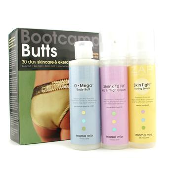 Bootcamp For Butts Kit: Body Buff Exfoliator + Toning Serum + Cellulite Cream Mama Mio Image