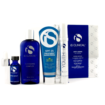 Anti-Aging Kit System: Cleansing Complex + Youth Complex + Active Serum + Treatment Sunscreen