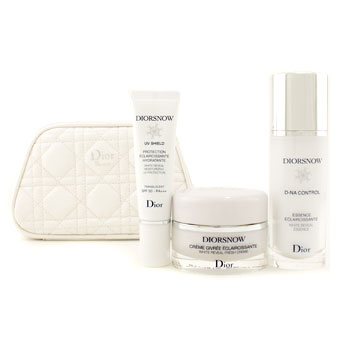 Diorsnow White Reveal Program Set: White Reveal Essence + Fresh Cream + Moisturizing UV Protection SPF 50 + Bag