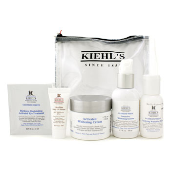 Ultimate White Set: Activated Cream + Intensive Essence + Toner + UV Defense SPF 50 + Eye Treatment Kiehls Image