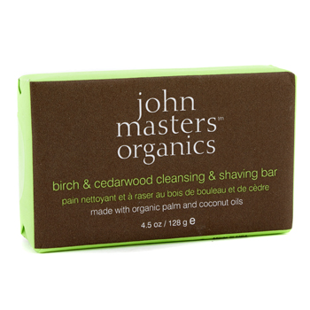 Birch & Cedarwood Cleansing & Shaving Bar John Masters Organics Image