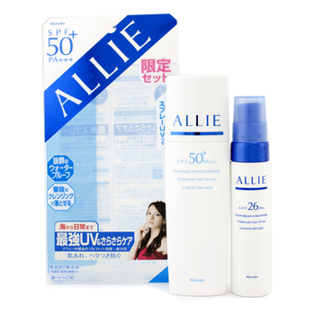 Allie Set: UV Protector (Perfect Alpha) SPF 50 PA +++ + UV Protector (Body Mist) SPF 26 PA+ Kanebo Image