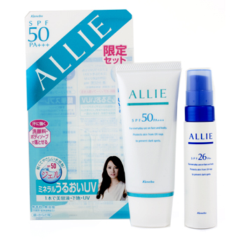 Allie Set: UV Protector (Mineral Moist) SPF 50 PA +++ + UV Protector (Body Mist) SPF 26 PA+ Kanebo Image