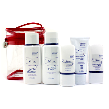 Obagi Set: Cleanser 200ml + Toner 200ml + Healthy Skin Protection 90ml + Smoothing Lotion 57g + Physical UV Block 57g + Bag