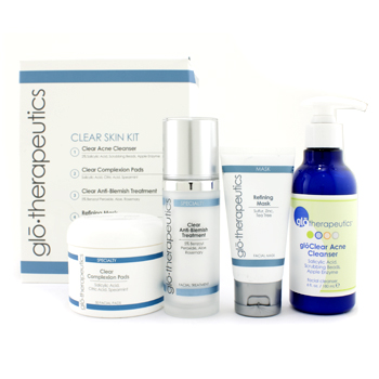 Clear Skin Kit: Cleanser + Complexion Pads + Anti-Blemish Trt + Mask Glotherapeutics Image
