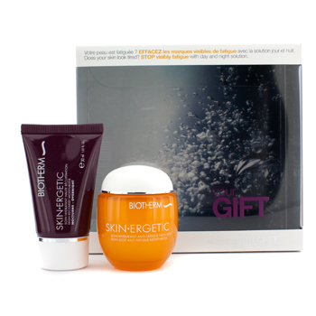 Skin Ergetic Set: Non-Stop Anti-Fatigue Moisturizer Cream Gel 50ml + Overnight High-Recovery Moisturizer 30ml