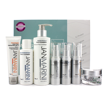 Skin Care Management System Plus: Cleanser + Gentle Cleanser + Face Protectant + Serum + 2x Lotion + Cream (Normal/Combination Skin)