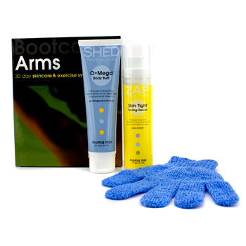 Bootcamp For Arms Skincare & Exercise System: Body Buff 150 ml + Toning Serum 100ml + Buff Glove + Exercise Programme