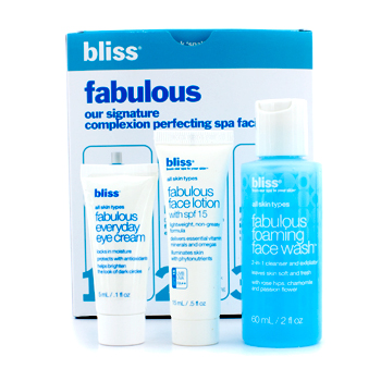 Fabulous Starter Kit: Foaming Face Wash 60ml + Eye Cream 5ml + Face Lotion 15ml Bliss Image