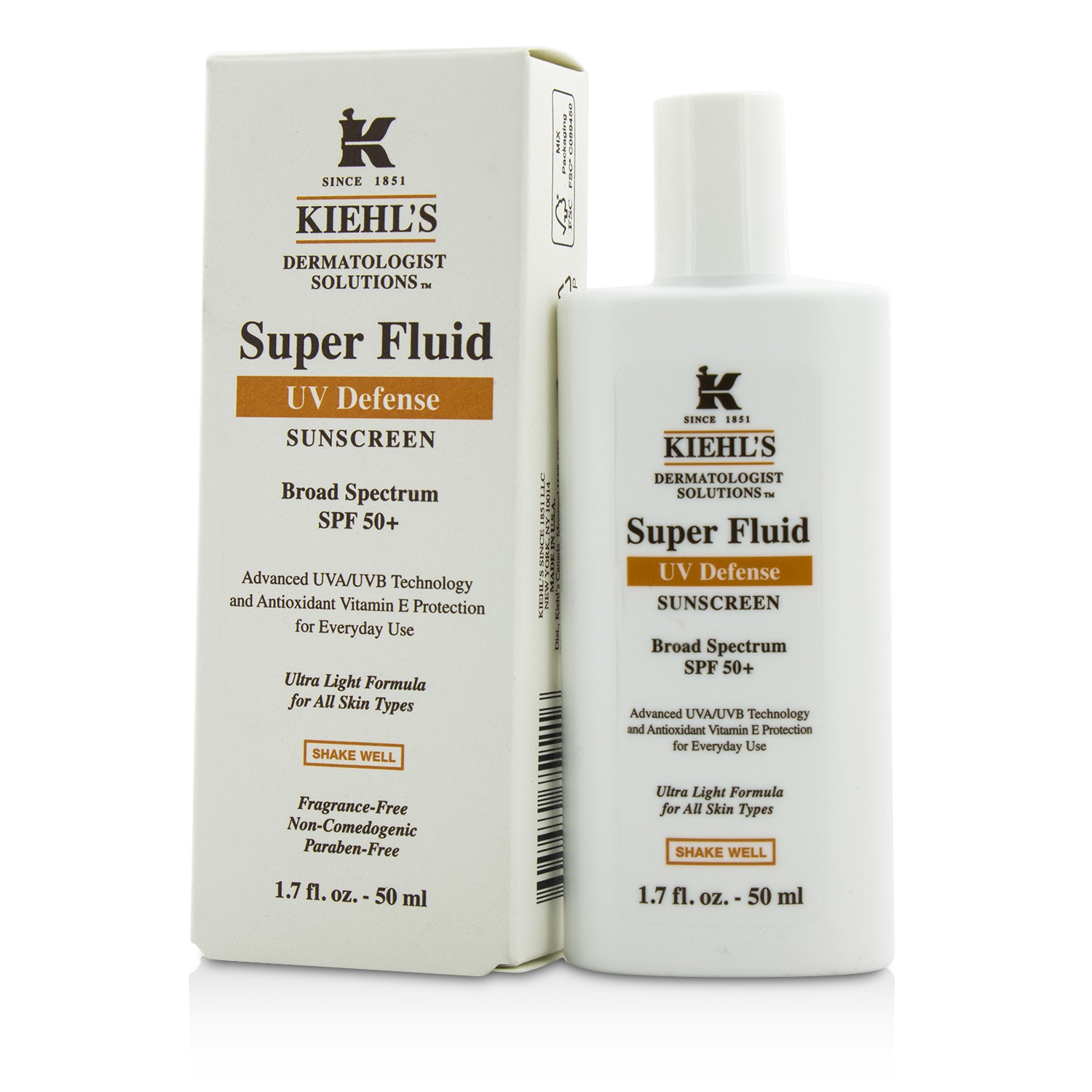 Dermatologist Solutions Super Fluid UV Defense Ultra Light Sunscreen SPF 50+ - For All Skin Types Kiehls Image