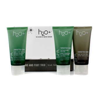 Hand & Foot Trio: Hand & Foot Smoother 60ml + Hand & Nail Cream 60ml + Foot Rub 60ml H2O+ Image