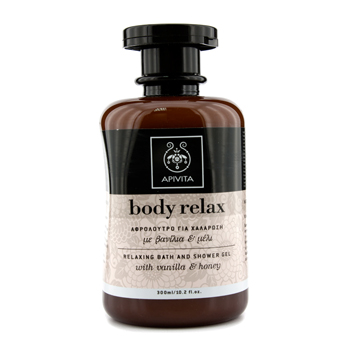 Body Relax Relaxing Bath And Shower Gel with Honey & Vanilla Apivita Image