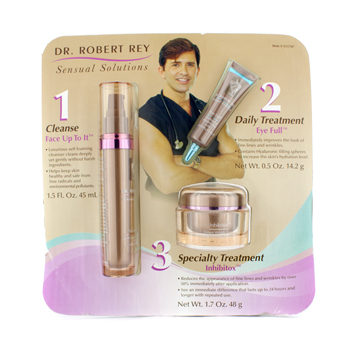 Sensual Solutions Set: Cleanser 45ml + Wrinkle Filler 14.2g + Wrinkle Erase 48g (Packaging Slightly Damaged) Dr Robert Rey Image