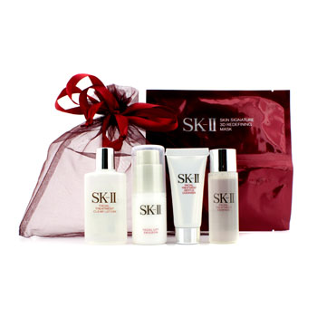 SKII Promotion Set: Clear Lotion 40ml + Lift Emulsion 30g + Essence 30ml + Cleanser 20g + Mask 1pc SK II Image