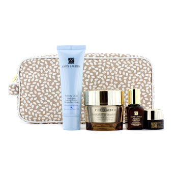 Global Anti-Aging Essentials Set: Anti-Aging Creme 50ml + Foaming Cleanser 50ml + Recovery Complex 15ml + Eye Complex 5ml + Bag Estee Lauder Image