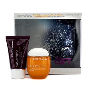 Skin Ergetic Set: Non-Stop Anti-Fatigue Moisturizer Rich Cream 50ml+Overnight High-Recovery Moisturizer 30ml (Dry Skin) Biotherm Image