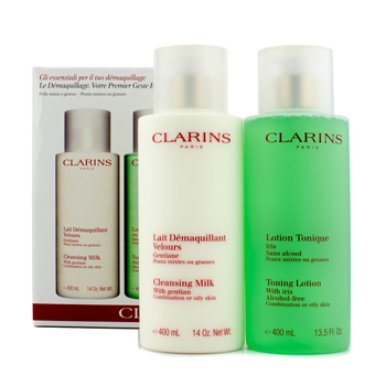 Cleansing Coffret: Cleansing Milk 400ml + Toning Lotion 400ml (Combination or Oily Skin) Clarins Image