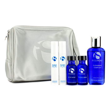 Acne Travel Kit: Cleansing Complex 60ml + Active Serum 15ml + Hydra-Cool Serum 15ml + Eclipse SPF 50+ 10g + Bag