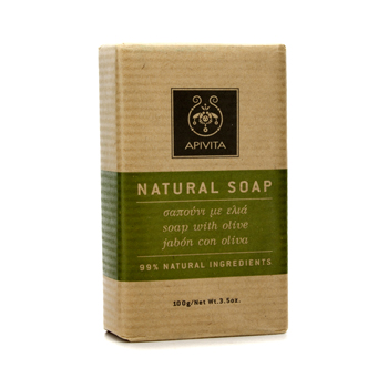 Natural Soap with Olive (Ideal For All Skin Types) Apivita Image