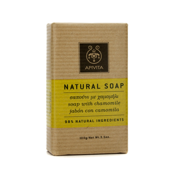 Natural Soap with Chamomile (Ideal For Sensitive Skin and Children) Apivita Image