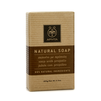Natural Soap with Propolis (Ideal For Oily and Young Skin) Apivita Image