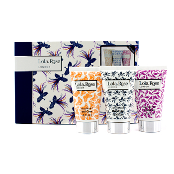 Hand Cream Set: 1x Calming Amethyst Hand Cream 50ml + 2x Energising Rock Crystal Hand Cream 50ml Lola Rose Image