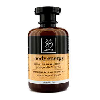 Body Energy Energizing Bath And Shower Gel with Ginger & Orange Apivita Image