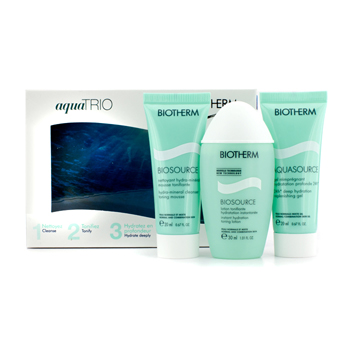 Aqua Trio (Normal & Combination Skin): Aquqsource Replenishing Gel + Biosource Toning Lotion + Biosource Toning Mousse Biotherm Image