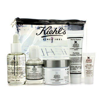 Dermatologist Solutions Set: Clarifying Cream + Dark Spot Solution + Toner + Foaming Cleanser + UV Defense + Bag