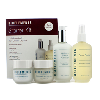 Great Skin In A Box (Very Dry & Dry Skin): Cleanser + Power Peptide + Measured Micrograins + Crucial Moisture Bioelements Image