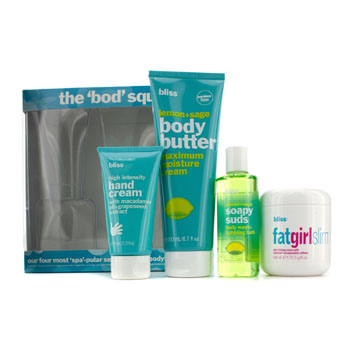 The Bod Squad Set: Body Butter 200ml + Soapy Suds 120ml + Fat Girl Slim 170.5g + Hand Cream 75ml Bliss Image