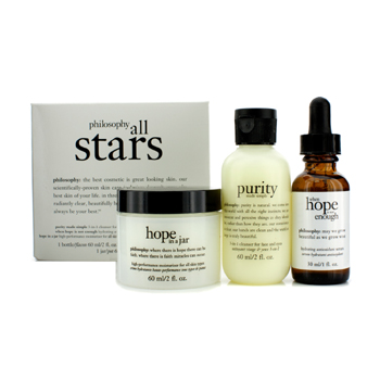 All Stars Kit: Purity Made Simple Cleanser 60ml/2oz + When Hope Is Not Enough Serum 30ml/1oz + Hope In A Jar 60ml/2oz Philosophy Image