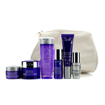 Renergie Multi-Lift Travel Set: Beauty Lotion + Anti-Wrinkle Cream + Color Corrector + Intense Concentrate + Eye Cream + Eye Activator + Bag Lancome Image