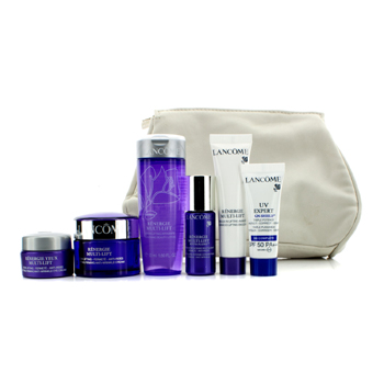 Renergie Multi-Lift Travel Set: Beauty Lotion + Anti-Wrinkle Cream + Emulsion + Concentrate + BB Complete + Eye Cream + Bag Lancome Image