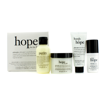 Hope for the Best Coffret: Cleasner 60ml/2oz + Mositurizer 60ml/2oz + Eye Cream 15ml/0.5oz + Hand Cream 30ml/1oz Philosophy Image