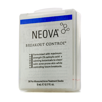 Breakout Control - 36 Pre-Measured Acne Treatment Swabs Neova Image