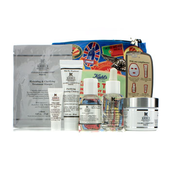 Clearly Corrective White Set: Clarifying Cream + Toner + Cleanser + Masque + UV Defense SPF 50 + Bag Kiehls Image