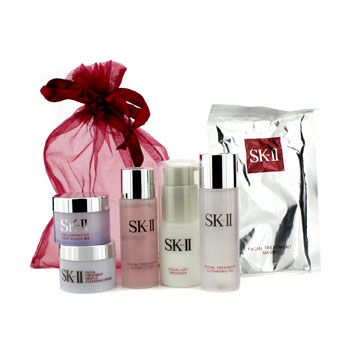 SK II Promotion Set: Cleansing Oil 34ml+Cleansing Cream 15g+Clear Lotion 30ml+Emulsion 30g+Deep Surge EX 15g+1pc Mask SK II Image