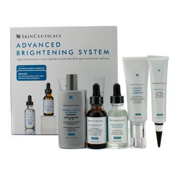 Advanced Brightening System:Activator30ml+Phloretin CF 30ml+Pigment Corrector 30ml+UV Defense SPF 50 50ml+Retinol 30ml Skin Ceuticals Image