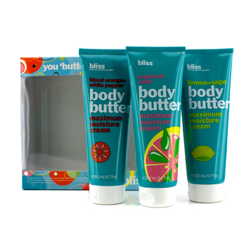 You Butter Watch Out Set: Blood Orange + White Pepper Body Butter + Grapefruit + Aloe Body Butter + Lemon + Sage Body Butter Bliss Image