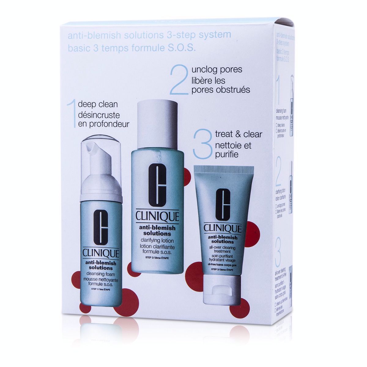 Anti-Blemish Solutions 3-Step System: Cleansing Foam + Clarifying Lotion + Clearing Treatment Clinique Image