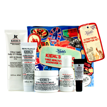 Ultra Facial Hydration Set: Daily Defense SPF 50 + Cream 50ml + Toner 40ml + Cleanser 30ml + Concentrate 5ml + Bag Kiehls Image